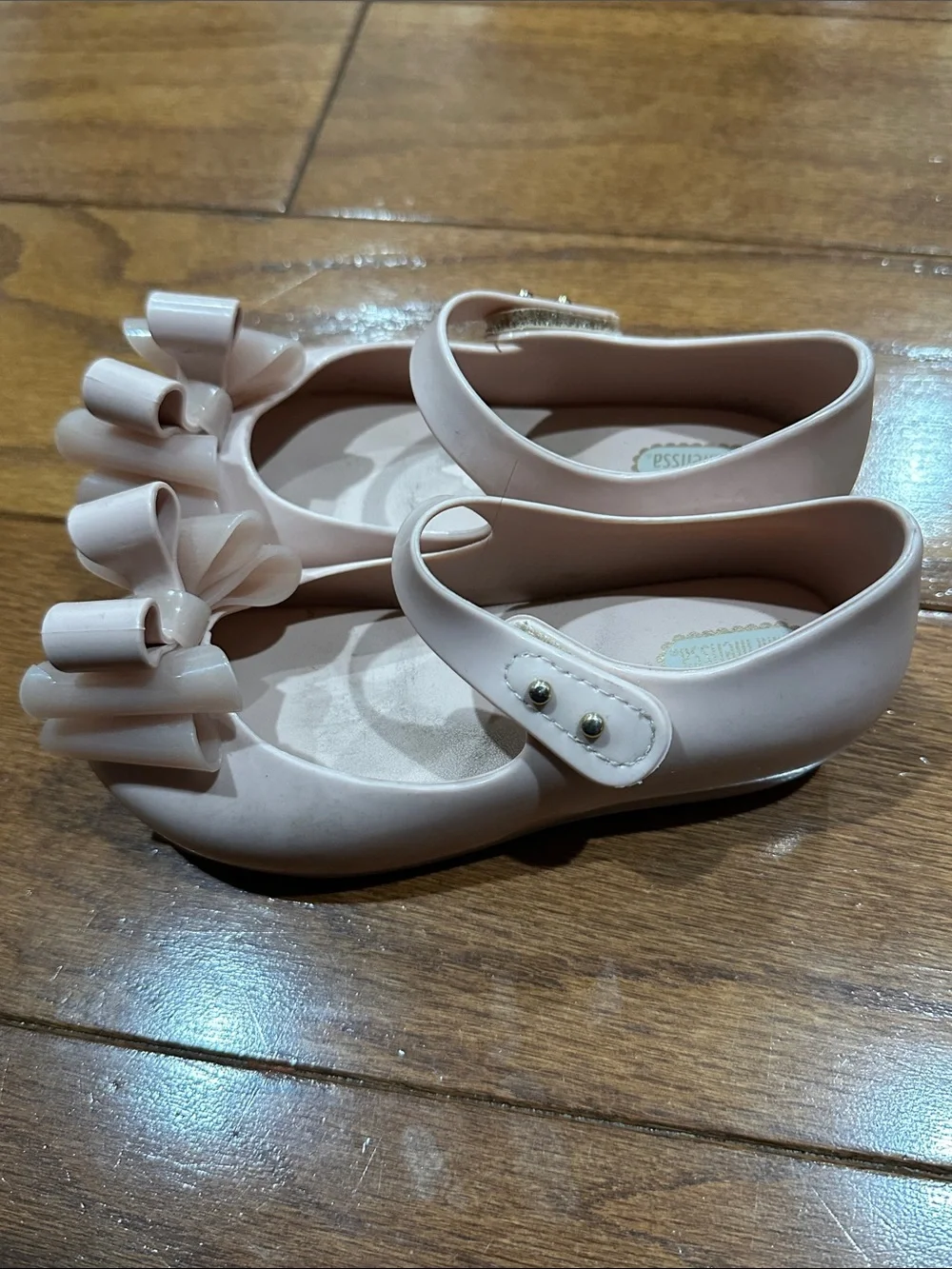 MINI MELISSA Ultragirl Classy Girls' Pink Bow Mary Jane Shoes